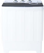 28lbs Portable Washing Machine with 18lbs Wash and 10lbs Spin, Twin Tub Washer Compact Machine with Drain Pump, Mini Portable Washer for Home, Camping, RVs, and Small Spaces, Grey