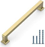 10 Pack 6.3"(160mm) Gold Cabinet Pulls Kitchen Cabinet Handles Gold Drawer Pulls Cupboard Hardware for Cabinets
