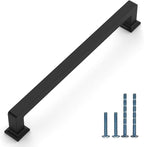 10 Pack 7"(177mm) Black Kitchen Cabinet Pulls Matte Black Cabinet Handles Drawer Pulls Cupboard Hardware for Cabinets CK0078