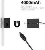 Wireless Motion Sensor Indoor Wall Sconces Set of 2, Morden Battery Acrylic LED Wall Lantern, Cordless Decorative Wall Lamps for Porch Patio Hallway Bedroom Living Room(Black)