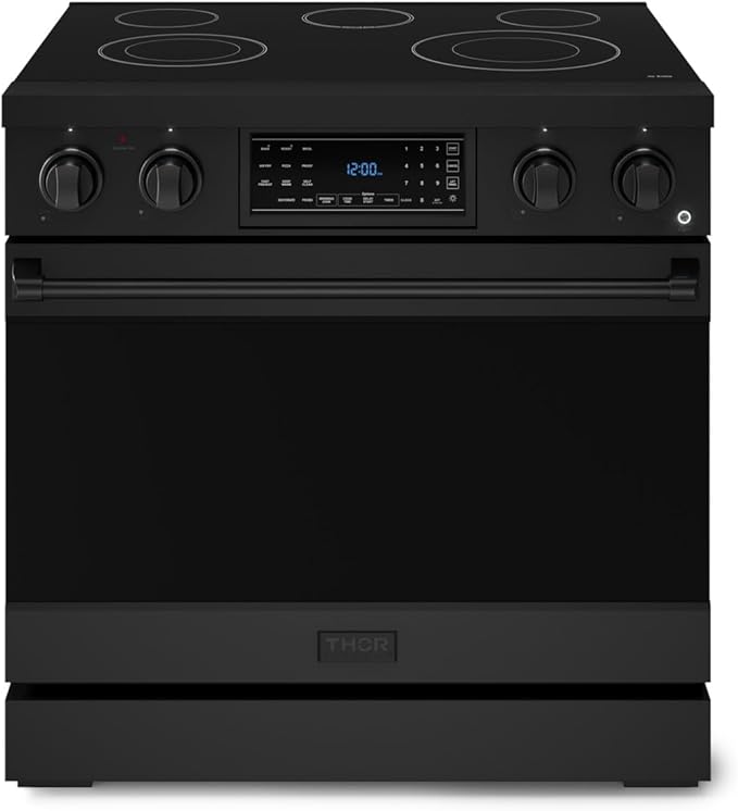 Gordon Ramsay by THOR Kitchen 36 Inch Professional Electric Range with Tilt Panel Touch Control in Black