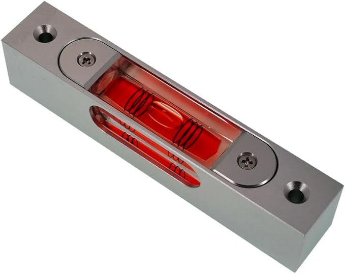 Bar type high-precision level, high-precision aluminum alloy metal adjustable level, bubble square bar type luminous magnetic multi specification ruler (120x22x25mm)