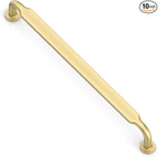 Alzassbg 10 Pack Matte Gold Cabinet Handles, 7-1/2 Inch(192mm) Hole Centers Arch Modern Cabinet Pulls Kitchen Hardware for Cabinets AL3503MGP
