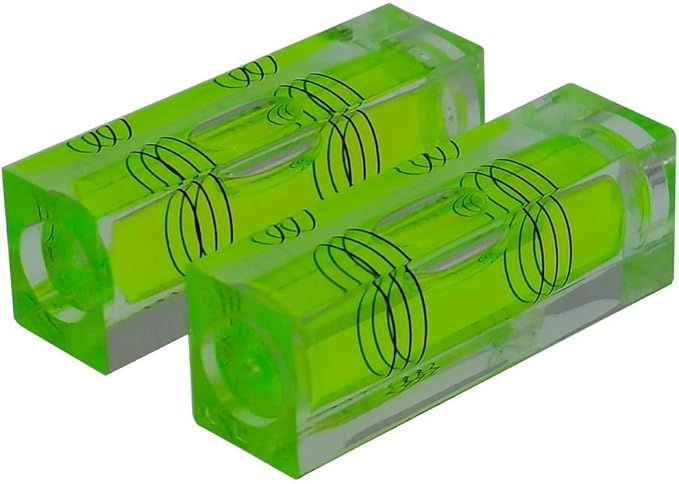 High precision mini level bubble, double line small level bubble, three line flat ball level, household level ruler can be turned 180 degrees (Non-magnetic, 52 * 18 * 15mm（4PCS))