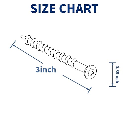 Wood Screws 3 Inch, 300 Pcs Construction Fence Screws, #10 x 3 Deck Exterior Screws for Wood, Rust Resistant, T25 Star Bits Included, Brown