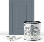 ALL-IN-ONE Paint, Durable cabinet and furniture paint. Built in primer and top coat, no sanding needed. Includes our 30 featured color card - Haven (heathered, muted blue), Quart