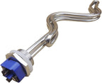 DERNORD 240V 4500W Immersion Ripple Foldback Brewing Water Tubular Heater Element with 1 Inch NPSM Thread White