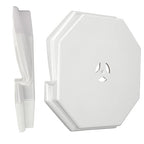 Vinyl Siding Mounting Block, Qulity Plate 130110006001 Octagon Outdoor Light Block for 1/2 inch Lap Double and 4 inch Height Siding, Small White 1 Pack