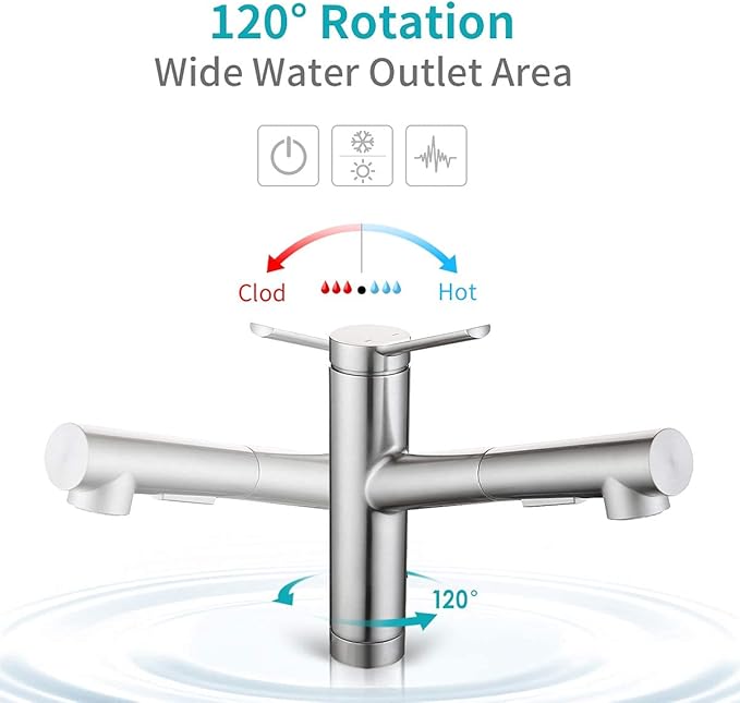 Kitchen Sink Faucet Chrome Crea Pull Out Sprayer Farmhouse Bar Sink Faucets Mixer Tap