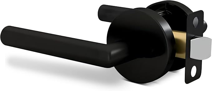 Mega Handles Ronn Passage Lever Door Handle Set for Hallway, Closet and Bathroom, Heavy Duty Door Levers, Fits All Standard Door Sizes, Screws Included - Charcoal (1 Pack)