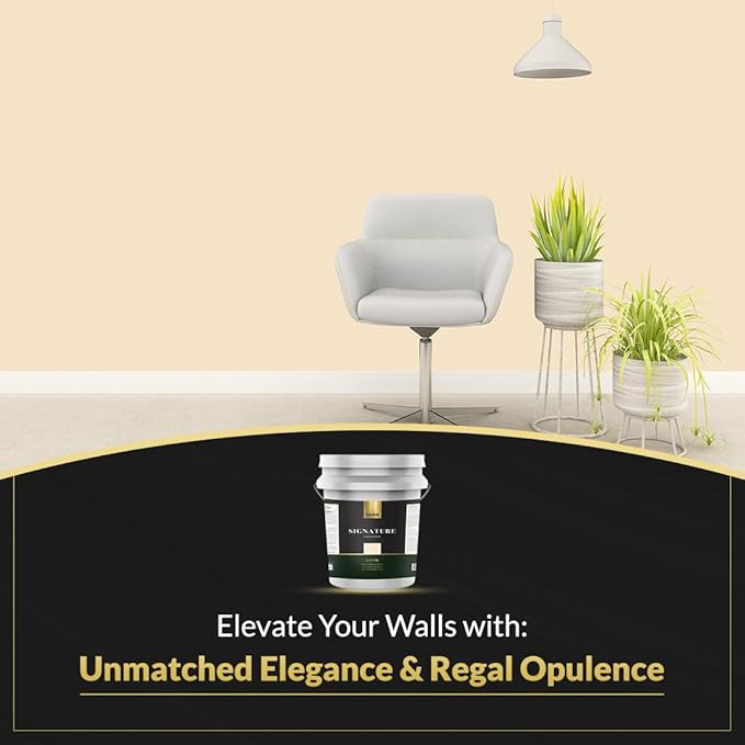 EVOLVE Signature Paint & Primer: Luxury Paint & Primer for Indoor & Outdoor Surfaces, Minimal Odor, Satin Sheen (Pinewood Yellow, 5 Gallon)