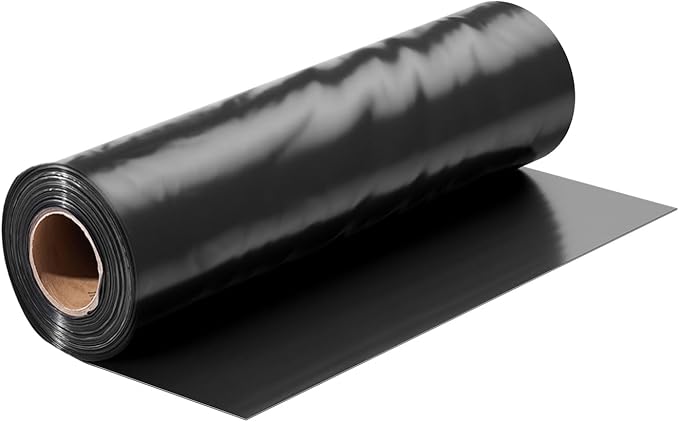 VEVOR 10' x 100' Plastic Sheeting Heavy Duty, 6 Mil Thick Plastic Sheeting Roll, Plastic Drop Cloth Painters Tarp Covering for Crawl Space Vapor Barrier, Black and White Double-Sided, Multi-Purpose
