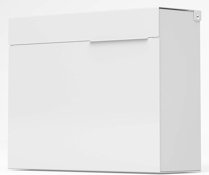 Vsons Modern Design Mailbox, Wall-Mount Mailbox Vsons Design Mitch W (White Powder Coated)