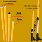 Laser Level Pole 13.8 foot/4.2m With 5/8&1/4 interface screws (6.25 inches/2.36 inches) thread for Rotary and Line Lasers,with multifunctional gimbal