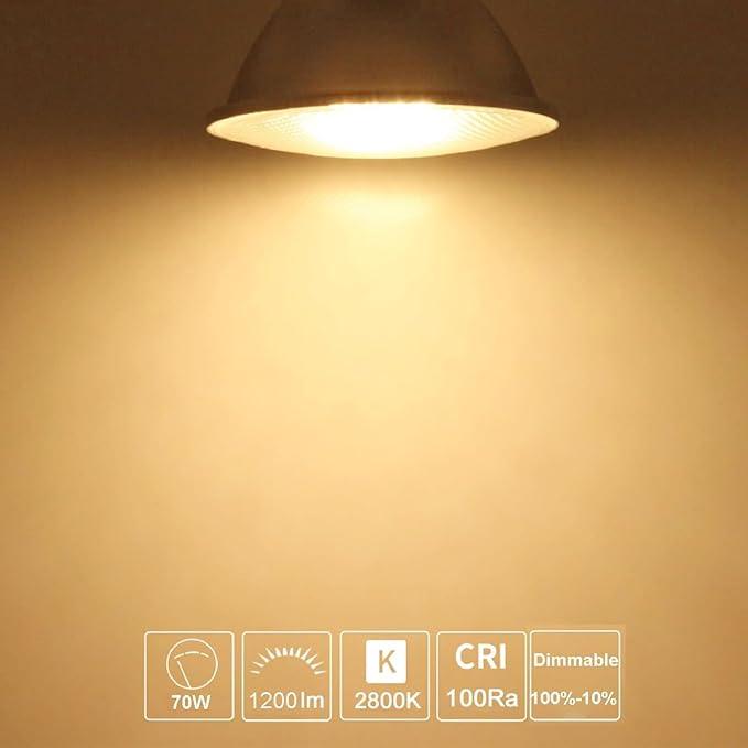 PAR38 Flood Light 70W 120V（80W Equivalent,4 Pack Long Lifespan PAR38 Flood Light Dimmable, High Output 800LM PAR38 Bulb with E26 Base, 2800k Warm White Par38 Lighting Bulb