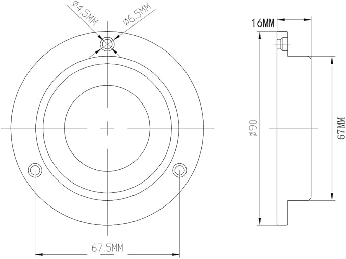 Metal Horizontal Bubble Cow Eye Level Universal Horizontal Bubble Flange Water Bubble Level Horizontal Bubble Small Household (90 * 16mm blue)