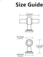 Alzassbg 10 Pack Brushed Satin Nickel Cabinet Knobs, 1.9 Inch(49mm) Cabinet Handles Kitchen Hardware Straight Bar for Cabinets and Drawer AL3505SN