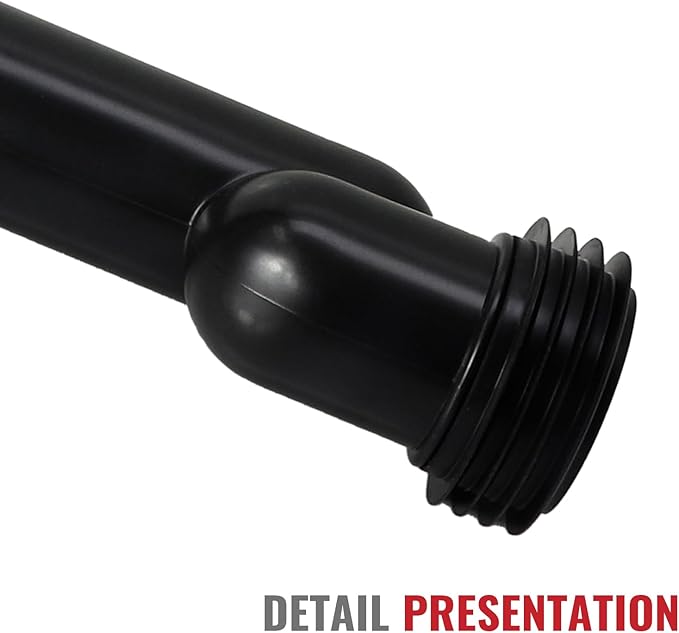 Wall Hung Toilet Tank Connector Set with Side Pipes,Compatible with Geberit 154.405.11.6,Toilet Replacement Parts with Black HDPE Material,Easy Installation