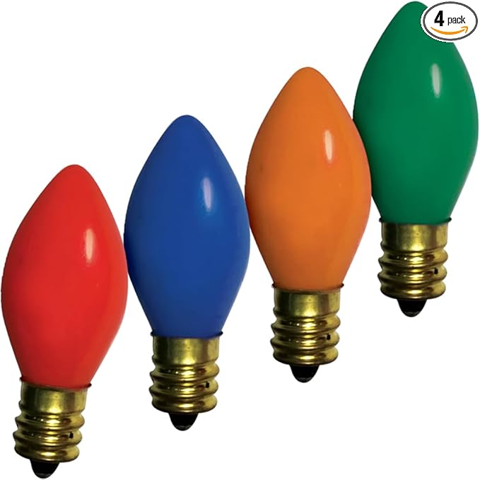 Brite Star 4Ct C7 Replacement Bulbs, Multi