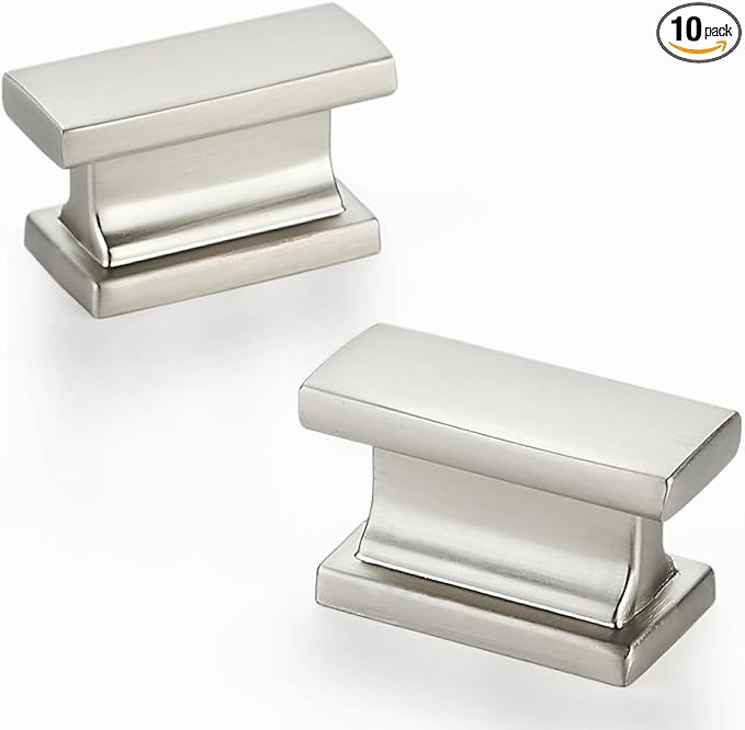 10 Pack Kitchen Cabinet Knobs, Brushed Satin Nickel Dresser Drawer Knobs and Pulls for Bathroom Cabinets