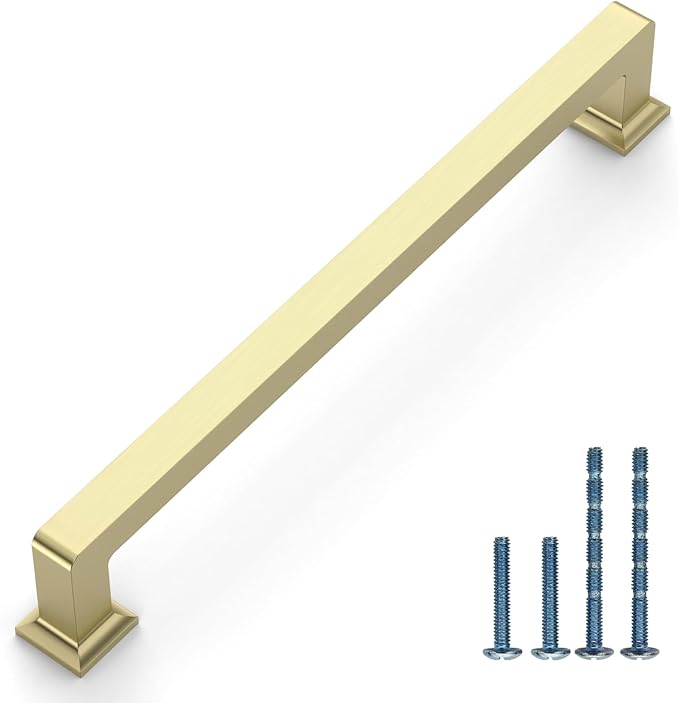 10 Pack 7"(177mm) Gold Cabinet Pulls Kitchen Cabinet Handles Drawer Pulls Cupboard Hardware for Cabinets CK0078