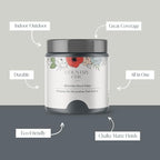 Country Chic All-in-One Chalk Paint for Furniture, Cabinets, Home Decor, Eco-Friendly, Matte Finish, Built-In Primer & Top Coat for Wood, Metal - Hurricane (Cool Grey) - Pint 16 oz (475 ml)
