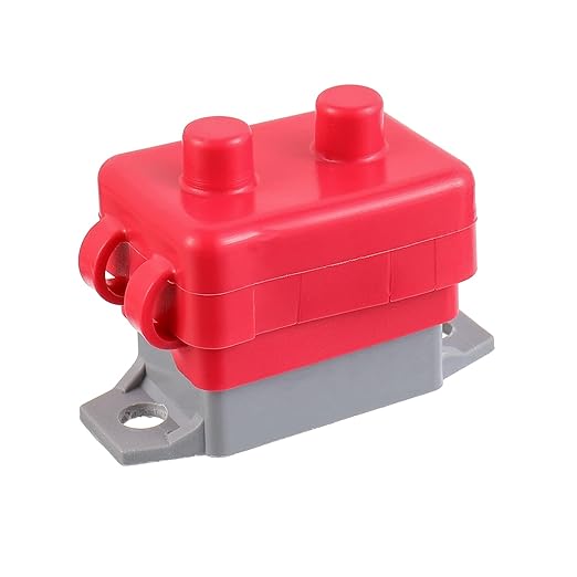 50A 12V-24V Automatic Reset Circuit Breaker with Cover Stud Bolt for Battery Chargers Trucks Car Engines and More(2pcs)