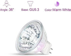 MR16 Halogen Light Bulbs 50W 12V 2 Pin GU5.3 Base Dimmable, Spot Light Bulbs, Indoor Spot 50W MR16 Bulbs with Clear Glass Cover, 6 Pack