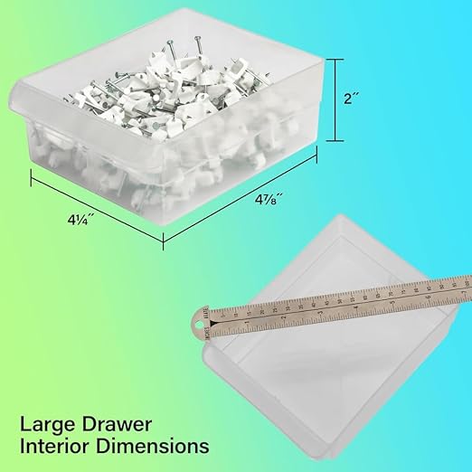 Akro-Mils 64-Drawer Plastic Drawer Storage Cabinet for Garage Organization, Bead Organizer, Building Bricks Storage, Teacher Toolbox, Makeup Organizer, 20-Inch W x 6-Inch D x 16-Inch H, 10164 Black