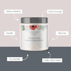 Country Chic All-in-One Chalk Paint for Furniture, Cabinets, Home Decor, Eco-Friendly, Matte Finish, Built-In Primer & Top Coat for Wood, Metal - Crinoline (Off White) - 8 oz (237 ml)