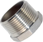1-1/4" Male NPT to 1" Female NPT Female Reducing/Reducer Bushing Pipe Fitting,Adapter,Stainless Steel SS 304 Hex Bushing