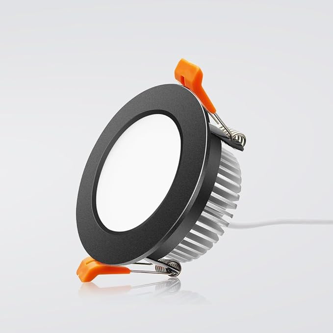 2 Inch LED Downlight, Recessed Lighting Dimmable Ceiling Light, 3W, 2700K Ultra Warm White, CRI80 with LED Driver(35W Halogen Equivalent), Black 1 Pack