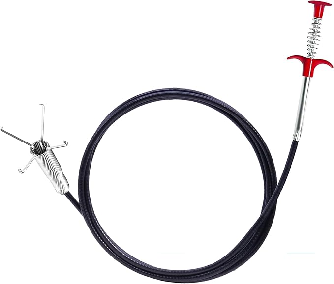 Drain Snake,61 Inch Hair Drain Clog Remover- Flexible Gutter Cleaning Tools for Home Sink, Bathroom Tub,Drain, Toilet, Tight Spaces