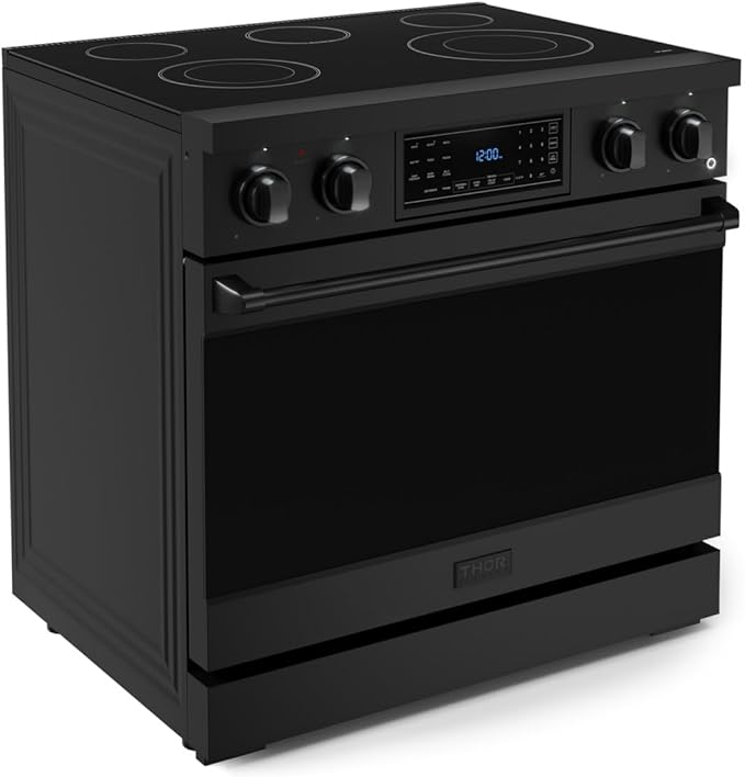 Gordon Ramsay by THOR Kitchen 36 Inch Professional Electric Range with Tilt Panel Touch Control in Black