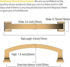 Asidrama 10 Pack 4 Inch(102mm) Hole Centers Champagne Bronze Kitchen Cabinet Handles, Gold Cabinet Pulls Kitchen Cabinet Hardware for Cupboard Drawer Pulls