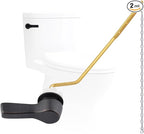 Hygie Rinse Metal Toilet Handle Lever Flush Replacement, Universal Side Mount Toilet Handle with Stainless Steel Flapper Chains, Toilet Repair Kit, Oil Rubbed Bronze
