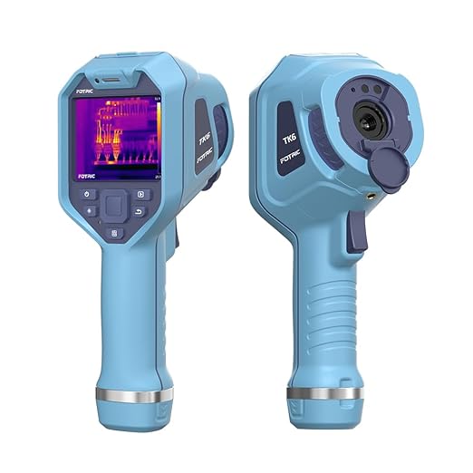 TK6 Thermal Imaging Camera, 384 x 288 IR Resolution, 25° *19° FOV, Manual Focus Thermal Imager with 5MP Visual Camera for Building, Electrical Inspections, -4°F to 1022°F, 3.5" Touch Screen