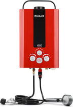 GASLAND Outdoors Tankless Water Heater Propane,1.58GPM 6L Portable Gas Water Heater, Overheating Protection, Easy to Install, for RV Cabin Barn Camping Boat, Red, BE158R
