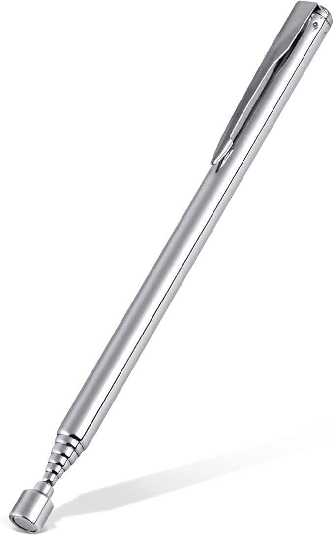 1 Piece 3.5LBs Telescoping Magnetic Pickup Tool, with Pen Clip Design, Magnet Stick Rod Extendable 5.1" to 25.4" for Men, Birthday, Father's Day, Christmas Gift