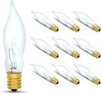 lumenivo 7.5 Watt Light Bulbs 120V/130V Bent Tip Candelabra, Flame Tip Chandelier Bulbs, Flame Shaped Light Bulbs Standard Base – Replacement Christmas Candle Tip Incandescent E12 Bulbs – 10 Pack