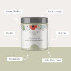 Country Chic All-in-One Chalk Paint for Furniture, Cabinets, Home Decor, Eco-Friendly, Matte Finish, Built-In Primer & Top Coat for Wood, Metal - Gentle Meadow (Green) - Pint 16 oz (475 ml)