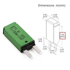 E71 Auto-Resettable Blade Fuse - Low Profile ATM Mini 30A, UL Certified (3-Pack)