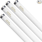 F20T12/CW 20 Watt Light Bulb Cool White, 24 Inch T12 Fluorescent Tube 20W Compatible with Philips Sylvania GE Light Fixture G13 Cap 4 Count