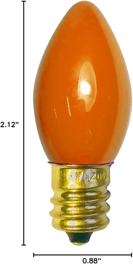 Brite Star 4Ct C7 Replacement Bulbs, Orange