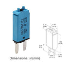 Gloaso DC 12V 24V Mini ATM Fuse Circuit Breaker Manual Reset Low Profile Resettable Blade Fuses Kit 5A 10A 15A 20A 25A 30A E73 for Car Automotive RV Solar Motor Boat - UL Certified - Mixed 6 Pack