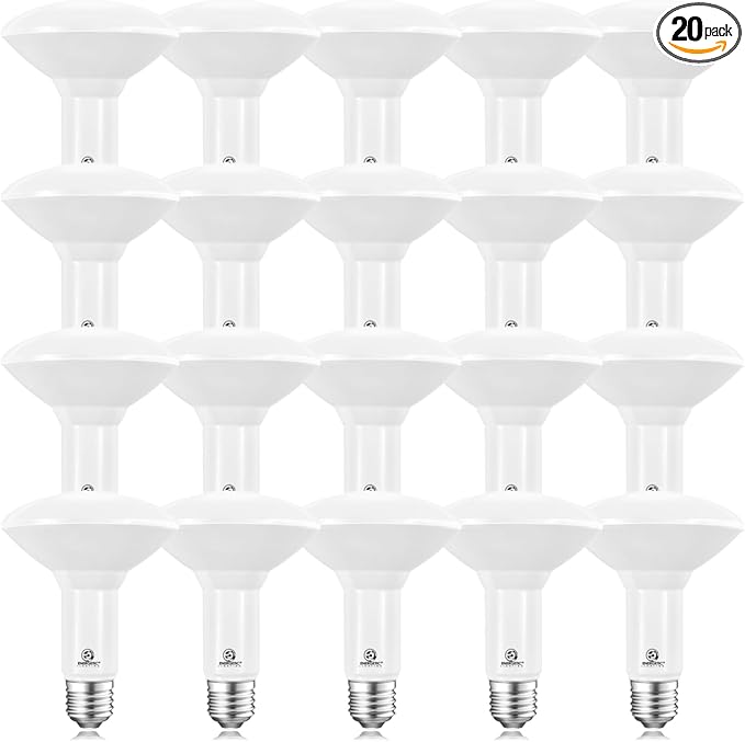 Energetic LED BR30 Flood Light Bulbs Indoor, Daylight 5000K, Dimmable, 65 Watts Recessed Light Bulbs for Cans, 650 Lumen, ETL Listed, 20 Pack