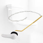 iFealClear Universal Metal Toilet Tank Flush Lever Replacement, Side/Angle Mount Toilet Handle Replacement Kit, Solid Brass Toilet Trip Lever Fits Most Toilets, Stainless Steel Chain, White