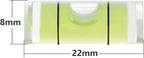 JYK Mini Cylindrical Level 20pcs,8x22m Small Horizontal Bubble Levels - Ideal for Measuring, Layout & DIY Projects