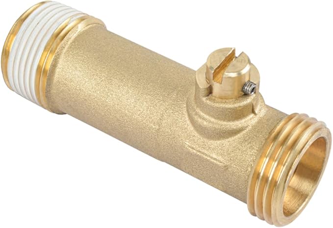3/4" MIP x MHT Brass Water Heater Drain Valve, Threaded Connection Drain Valve