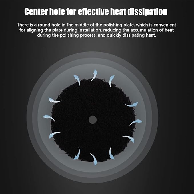 SPTA Microfiber Polishing Pad, 2Pcs 5Inch 125mm Pads Microfiber Cutting Disc Finishing Disc with Hook & Loop Backing for Car Buffer Polisher Cutting Buffing Waxing and Polishing